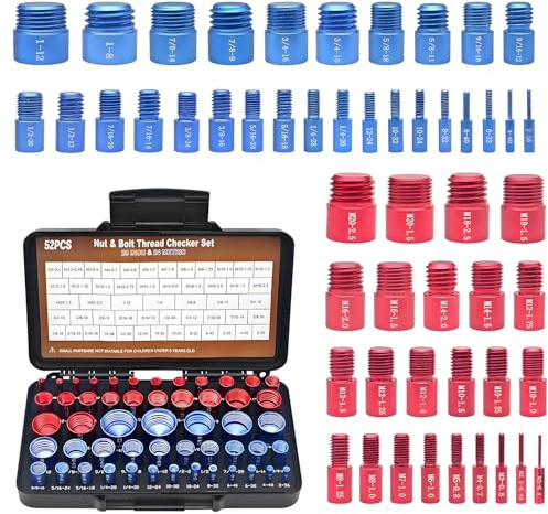 2. Set di 52 calibri per filettatura, misure metriche con tiranti cifrati, manutenzione industriale, accuratezza, set di misurazione del filo