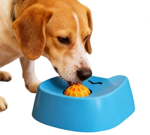 Lamedor Perro, Tapetes para Lamer con Comederos Lento de Comida líquida, Pelota para lamer, Juguetes Antideslizantes para Enriquecer Mascotas, Reductor De Aburrimiento