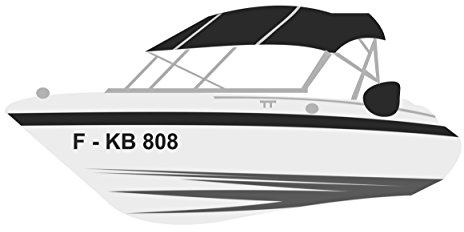 Melis-Folienwerkstatt Bootskennzeichen - 2 Stück Boot Kennzeichen - 10cm Höhe - Bootsbeschriftung Bootsname Bootsnummer Bootsaufkleber Schiff - A10