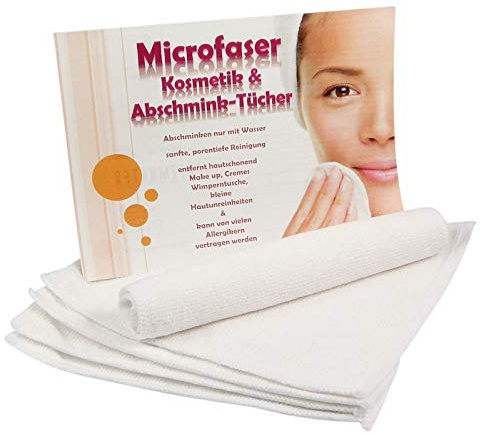 Microfaser Kosmetik-Tücher 5 Stück., weiß