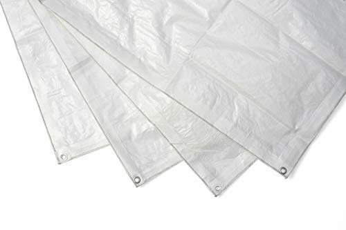Seilflechter - Bootsplane wasserdicht, 3x4m, weiß, 250 g/qm, UV-beständig, Abdeckplane mit Ösen, Gewebeplane wasserdicht und Winterfest