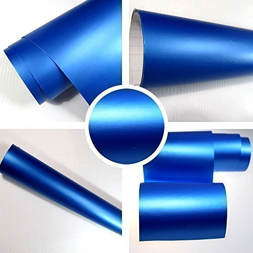 TipTopCarbon 6,57€/m² Autofolie selbstklebend Matt Blau 30m x 1,52m Auto Folie mit Luftkanälen 3D Flex