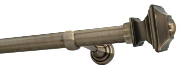 Sento 25mm Gardinenstange Vorhangstange Metall Wandmontage Messing Antik 360 cm Barocco