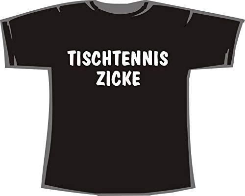 Tischtennis Zicke; T-Shirt schwarz, Gr. XL