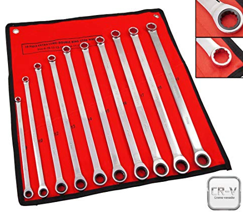 JOMAFA JUEGO 10 LLAVES EXTRA LARGAS CROMO VANADIO