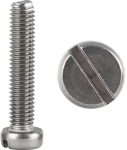 FASTON® Zylinderschrauben mit Schlitz M5x12 DIN 84 aus rostfreiem Edelstahl A2 V2A (10 Stück) Schlitzschrauben Zylinderkopfschrauben
