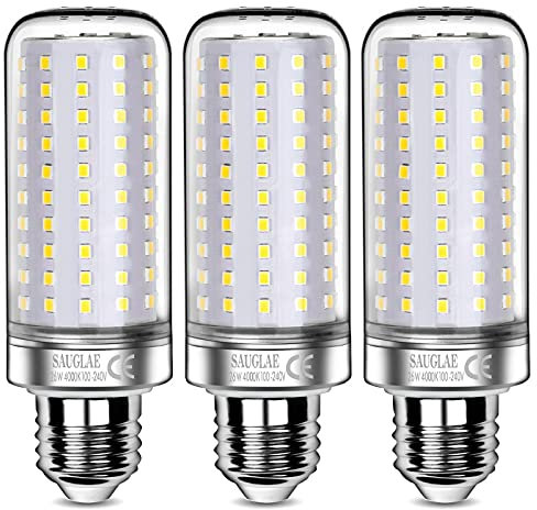 SAUGLAE 26W LED Lampen, 200W Glühlampen Äquivalent, 4000K Neutralweiß, 3000Lm, E27 Edison Schraube LED Leuchtmittel, 3 Stück