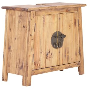 Woodkings Waschbeckenunterschrank Rangun Massivholz Pinie 70x61x32 cm, Waschtischunterschrank Badmöbel Badezimmerschrank Badschrank Bad Unterschrank