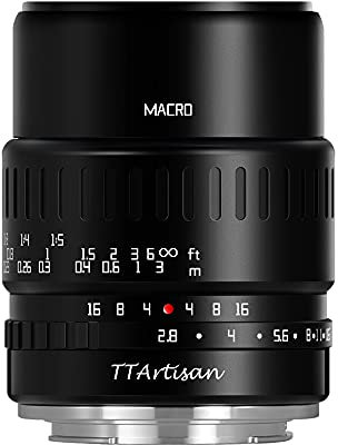 TTArtisan 40mm F2.8 Micro Objectif APS-C Objectif pour Les Insects Bijoux Portrait Still-Life Compatible avec Sony E-Mount