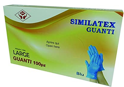 SICIGNANO Guanti Similatex Blu Confezione 100 Pezzi Taglia Large