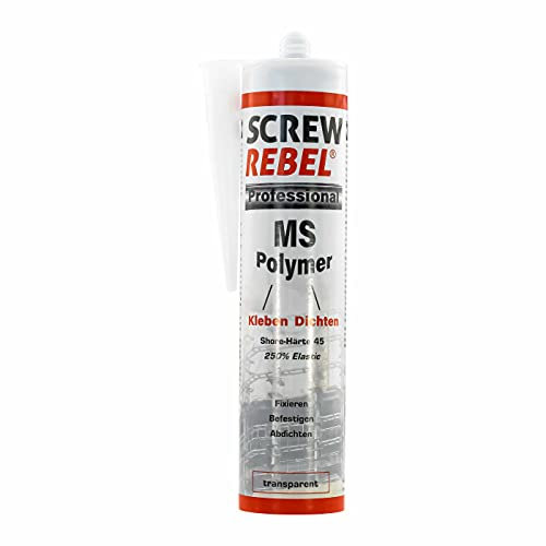 SCREW REBEL® MS Polymer Dicht-/ Klebstoff 290ml Kartusche Transparent MSP Kleber