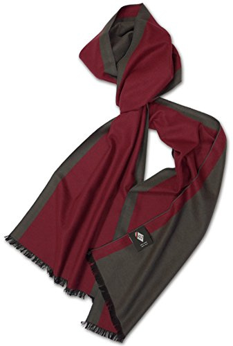 Posh Gear Herr sidenhalsduk Silk Bicolor2, röd, En storlek