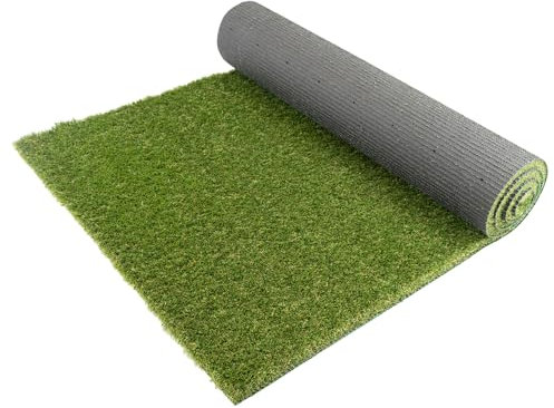 Primaflor Kunstrasen MIDSOMMAR 40mm – 4,00m x 0,50m, dichter Rasenteppich in Natur-Optik | UV-stabil & wasserdurchlässig | künstlicher Rasen für Garten & Balkon | Outdoor Bodenbelag