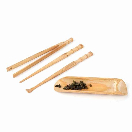 Cuchara de Té China Clásica, Herramienta de Servicio de Té, Accesorios para Ceremonia de Té, Juego de Té Chino Kung Fu para Cocina, 4 Uds.