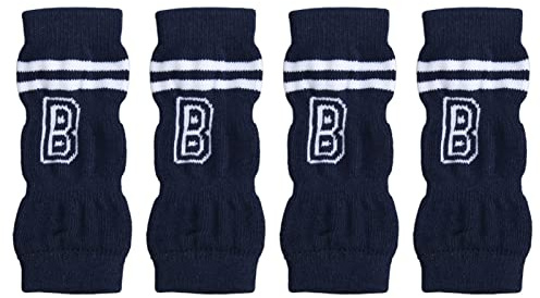 Hunde-Beinbandage, 4 Stück, Hunde-Ellenbogenschutz, Hunde-Hinterbein-Hock-Bandage, Gelenkschutz, Schmutzbeständigkeit, Stilvolles Buchstabenmuster