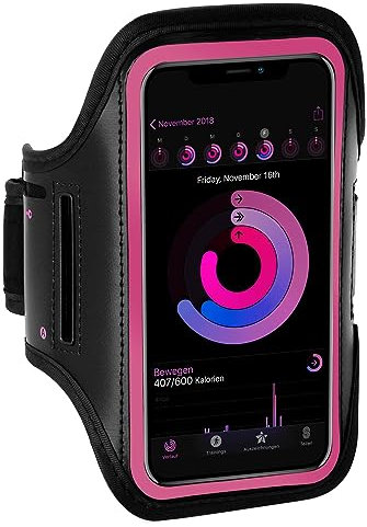 ONEFLOW Sportarmband, mobiltelefonskal kompatibelt med Xiaomi Redmi A1, armväska, fitnessarmband, sport, löparmband, utomhus, mobiltelefonfodral, jogging, armhållare, smartphone, mobilficka, rosa