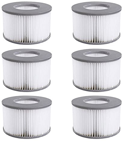 6 piezas de filtros de repuesto para MSPA: filtro para jacuzzi, accesorios de jacuzzi para MSPA Whirlpool filtro de repuesto cartucho de filtro de agua, compatible con filtro Mspa, para piscinas