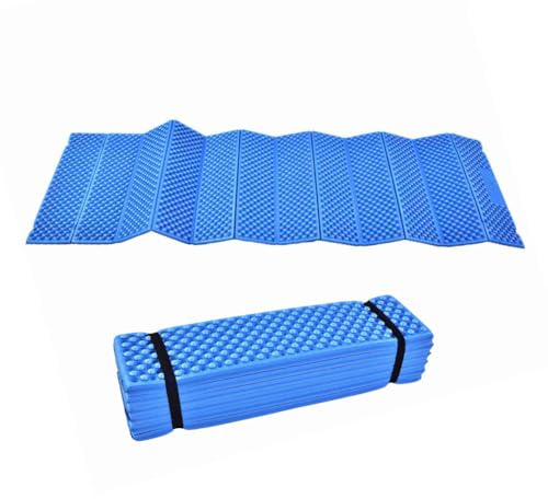 Msiud Faltbare Schaumstoff Campingmatte, Isomatte Ultraleicht Isomatten Yogamatte Faltbar Strandzelt Camping im Freien Schlafmatte wasserdichte Matte Rest Matratze Campingmatte(Blau)