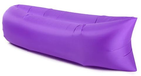 Hiseng Aufblasbares Sofa, Tragbares Luftsofa Luftsack Wasserdichtes Air Lounger Aufblasbare Luft Sofa Couch für Strand Camping Reisen Park Musikfestivals Outdoor -Einfarbig (Lila,230x70cm)