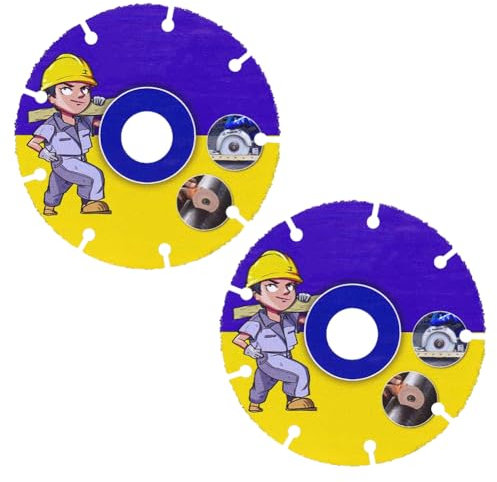 VOHESEA 2 Pezzi Disco per Legno Smerigliatrice, 115 mm, Disco per Taglio Legno Accessorio Smerigliatrice Angolare