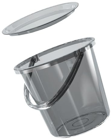 Zerodeko Large Capacity Plastic Water Bucket Lid and Handle 23l, Thickened Portable Round Bucket for Home, Bathroom, Gardening and Dormitory Use
