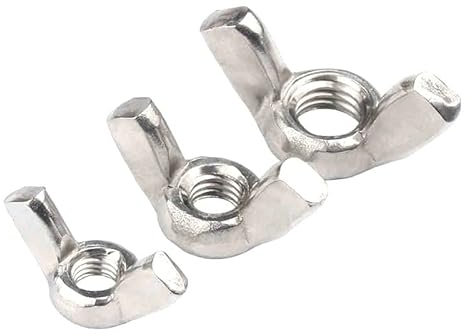 Flügelmuttern, Flügelmuttern, M3, M4, M5, M6, M8, M10, M12, Flügelmuttern, 304 Edelstahl, handfest anziehen, Flügelmuttern, Flügelmuttern DIN315(M12 x 2pcs)