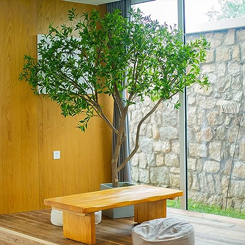 erkebspm Olivier Artificiel de 1,8 m, Grand Olivier en Soie, Branches et Fruits en Bois Ivre, Plante Verte Artificielle pour la Maison, Le Bureau, Le Salon, décoration intérieure H 3,5 m/11,4 Pieds