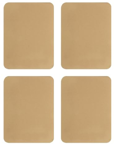 QUARKZMAN 4 Piezas De Parches De Hierro Para Reparación De Ropa, Parche De Reparación De Tela De Algodón Para Pantalones Y Bolsos, 5x4 Pulgadas Marrón Claro