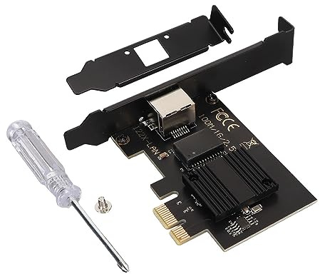 Adaptateur réseau 2,5 g de PCIe, Carte Gigabit Ethernet Card I226V PCI Express LAN avec Port RJ45 Port Internal Computer Networking Carte Low Profile pour PC et Poste de Travail