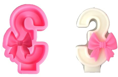 Moule en silicone en forme de nœud créatif en forme de chiffre pour décoration de gâteaux, chocolat et fondant, moule en forme de chiffre