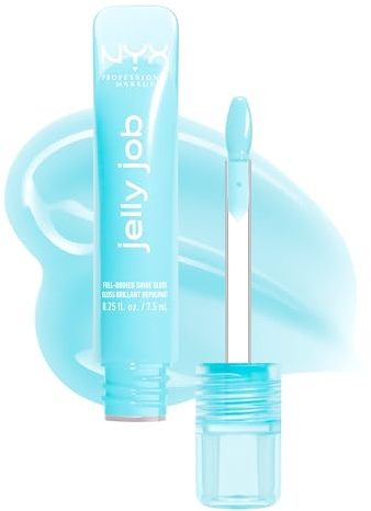 NYX Professional Makeup Peptide Infused Jelly Gloss, Pflegender Gloss für optisch vollere Lippen, Jelly Job, Farbe: Jelly Frost