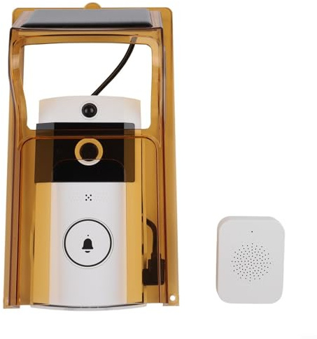Campanello Wifi esterno con pannello di ricarica solare, copertura impermeabile per visione notturna, sistema di citofono bidirezionale che fornisce sicurezza affidabile e monitoraggio remoto (con