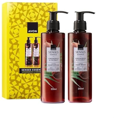 Avon Senses Essence Lemongrass & Coconut Gift Set - Hand Wash 250ml and Hand Lotion 250ml