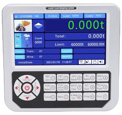 Topiky Elektronisk Våg för Lastare med 800x480 LCD-skärm med Röstsändning, Exakt Gaffeltruckvåg för Dynamisk Kalibrering, ljud- och Ljuspåminnelse, Datautskrift