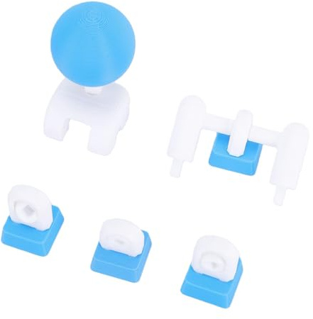 Generic Retro Joystick Keycap Vintage Style 4 Key Linkage för Mekaniska Tangentbord Enkel Montering Plast 7 Komponenter (Blå Vit)