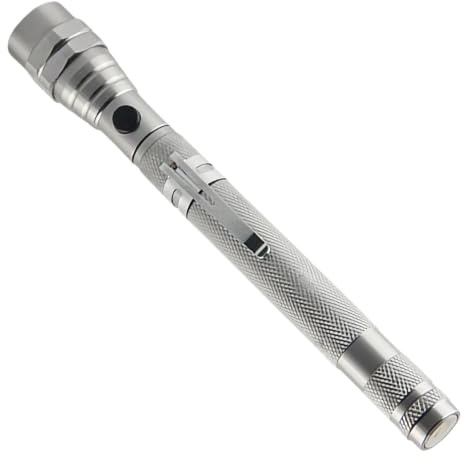 Lampe de poche LED extensible magnétique, lampe de poche télescopique avec