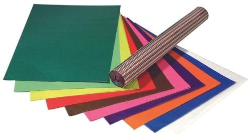 Folia 82525 - Transparentpapier Drachenpapier farbig 70x100cm 42g/qm, 25 Bogen in 10 Farben