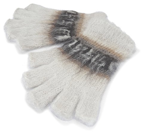 Tumia LAC Alpaka-Fingerlose Handschuhe - Handgefertigt in Bolivien aus 100% Alpaka-Wolle
