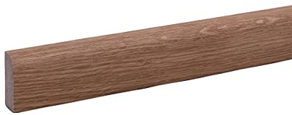 30 lfm Leiste massiv Eiche 38 x 19mm mit abgerundeter Vorderkante geölt