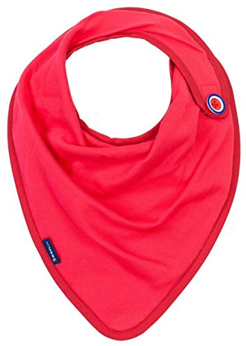 Adult Dribble Bib Disabled Bandana Clothes Protector Kerchief Special Additional Needs Neckerchief (Medium, Red)
