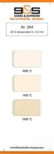 HDmirrorR Goerg & Schneider Tonmasse 264 - hellbrennend, mit Schamotte, Ton zum Töpfern/Aufbauen