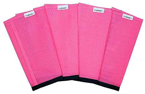 SHOOFLY Horse Leggins, Patented Loose Fitting Boots, Breathable Plastic Mesh (Pink/Large)