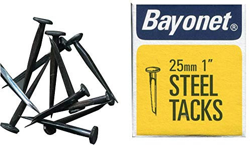 Tacos de clavo azulados, 25 mm (50 g), longitud externa 25 mm, material de uñas, cabeza redonda tipo clavo, gama de productos – tacos de acero, peso 50 g, sujetadores y accesorios