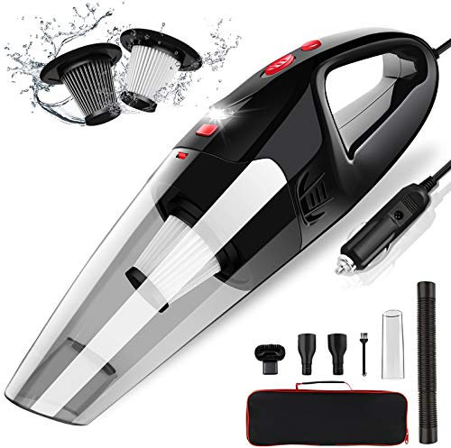 AOKBON Aspirateur Voiture Puissant Aspirateur à Main Portable Auto 120W 8500Pa avec Éclairage LED Filtre HEPA pour Voiture