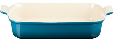 Le Creuset Heritage Rectangular Dish, Stoneware, 32 cm, 2.31 kg, Deep Teal, 71102326420001