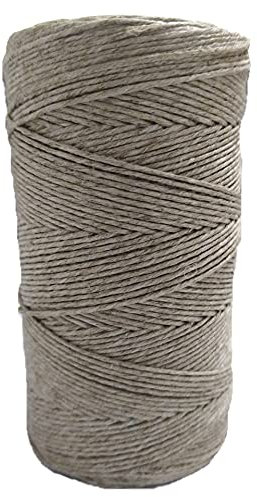 Ficelle de Lin Gris 100m Corde de Lin Naturelle Corde de Bricolage pour Bricolage Mallette Cadeau Jardin décoration Mariage Emballage boîte Cadeau