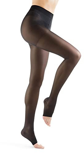 Relaxsan Basic 880A (Nero, 2-M) collant contenitivi compressione graduata 18-22 mmHg punta aperta 140 Den