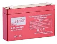 BATTERIA SIGILLATA AGM ZENITH ZGL060020 6V 7 Ah PRESTAZIONI ELEVATE NAUTICA CAMPER GIOCATTOLI TELEFONIA SISTEMI DI ALLARME