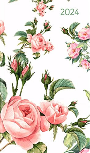 Ladytimer Slim Roses 2024 - Taschen-Kalender 9x15,6 cm - Rosen - Weekly - 128 Seiten - Notiz-Buch - Alpha Edition