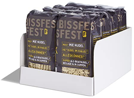 bissfest Bio Mie Nudeln 2 kg – 8 x 250 g – vielseitige asiatische Nudeln | Für Wok, Suppengerichte oder als Beilage – ACHTUNG - Kurzes Mindesthaltbarkeitsdatum (MHD: 31.10.2026)